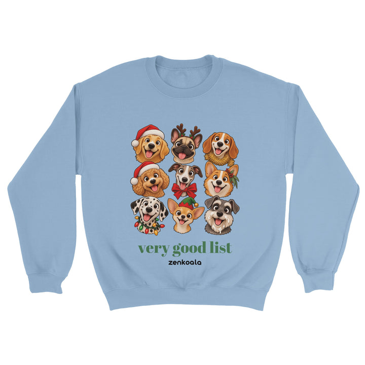 Very Good List feel-good sweatshirt in light blue, Zen Koala Australia