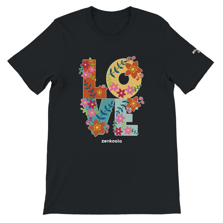 Love feel-good tee in black, Zen Koala Australia