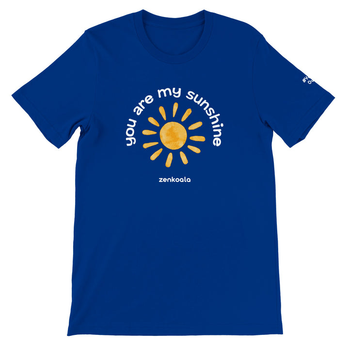 You Are My Sunshine feel-good tee in true royal, Zen Koala Australia