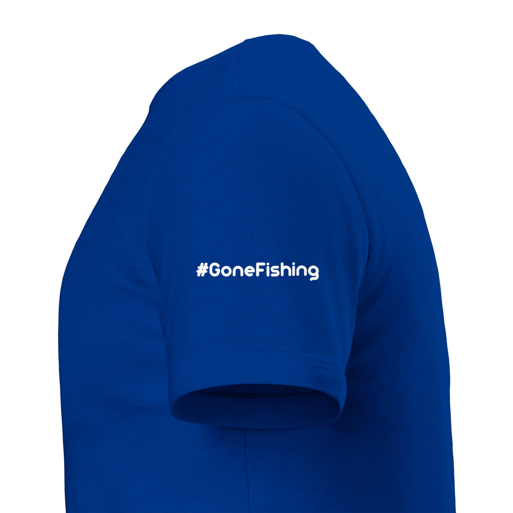 Sleeve close-up: #GoneFishing — Zen Koala Australia feel-good clothing