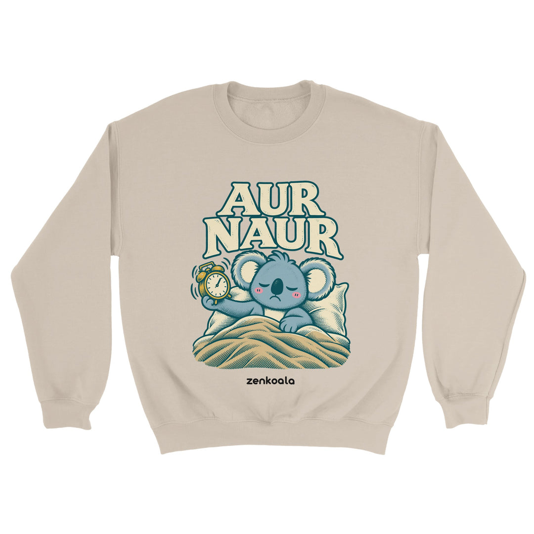 Aur Naur feel-good sweatshirt in sand, Zen Koala Australia