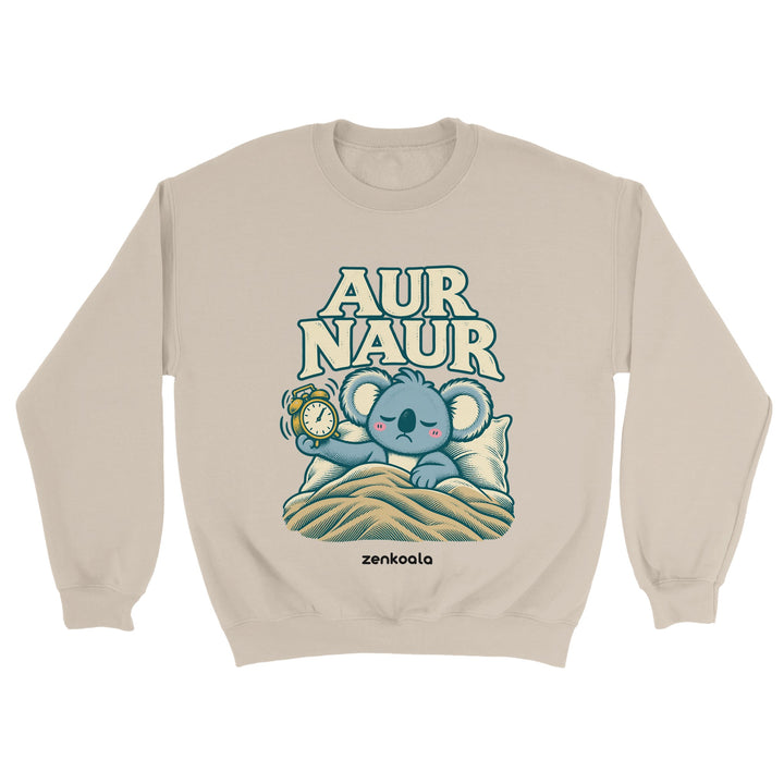 Aur Naur feel-good sweatshirt in sand, Zen Koala Australia