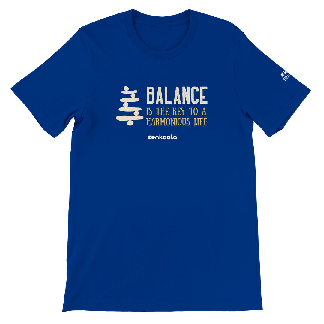 Balance feel-good tee in true royal, Zen Koala Australia
