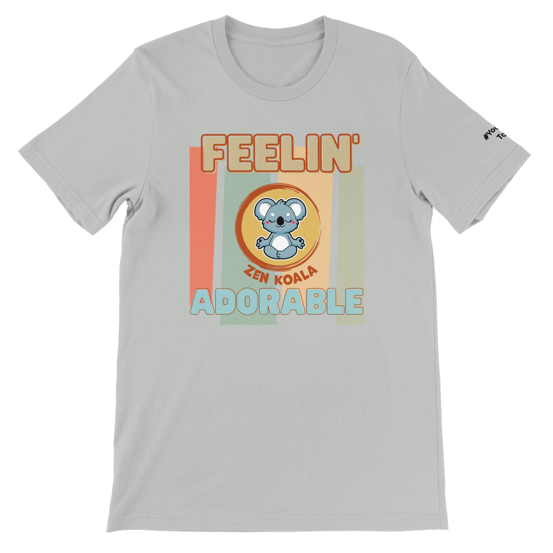 Feeling Adorable feel-good t-shirt in silver — Zen Koala Australia