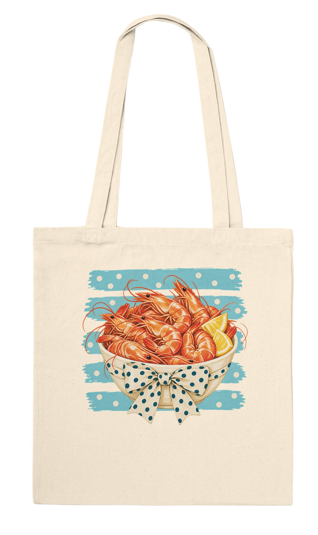 Prawns feel-good tote bag in natural, Zen Koala Australia