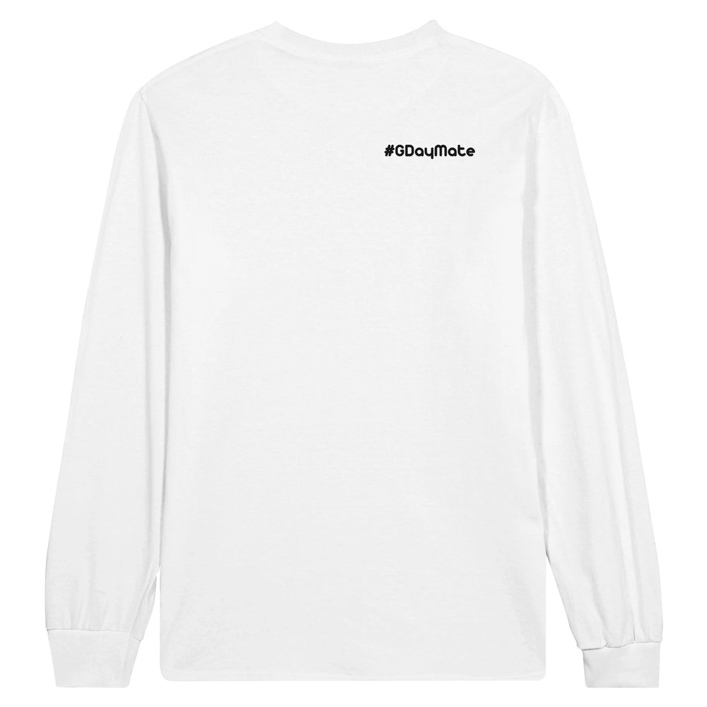Back shoulder: #GDayMate — Zen Koala Australia feel-good clothing