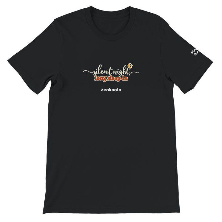 Silent Night Long Sleep-In feel-good tee in black, Zen Koala Australia
