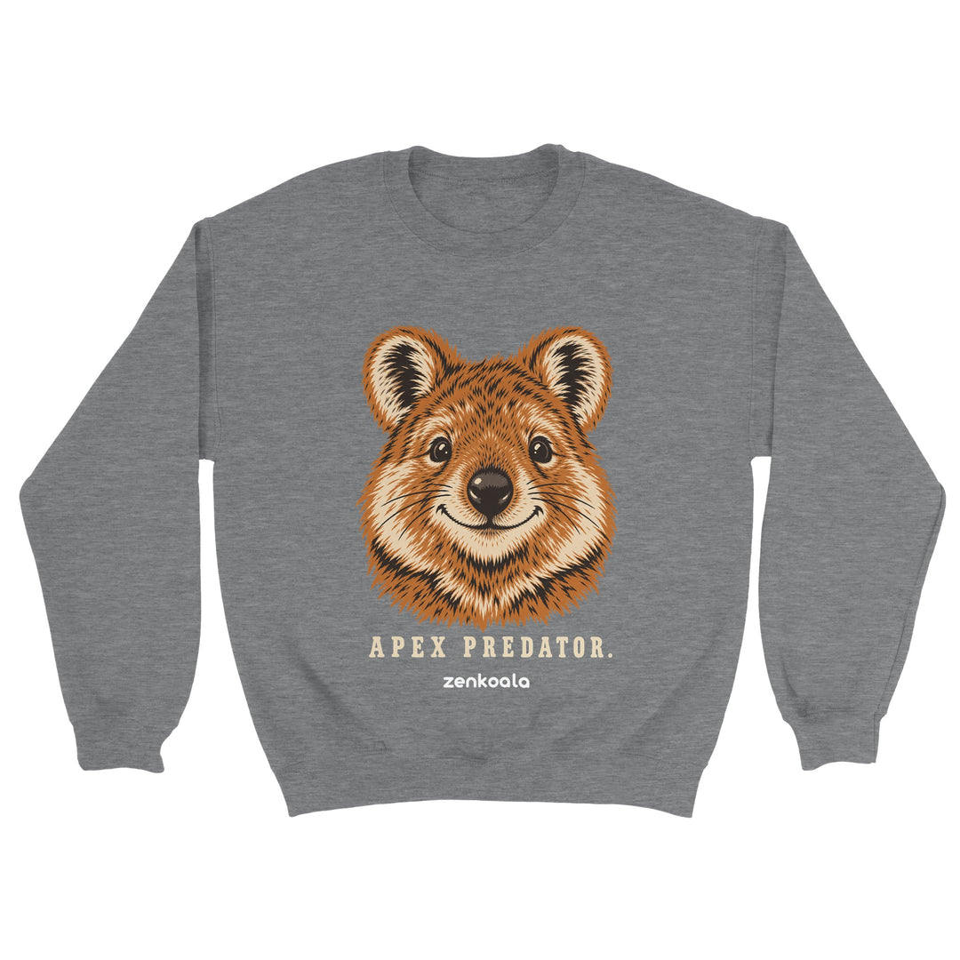 Apex Predator feel-good sweatshirt in sport grey, Zen Koala Australia