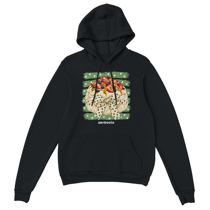 Pavlova feel-good hoodie in black, Zen Koala Australia