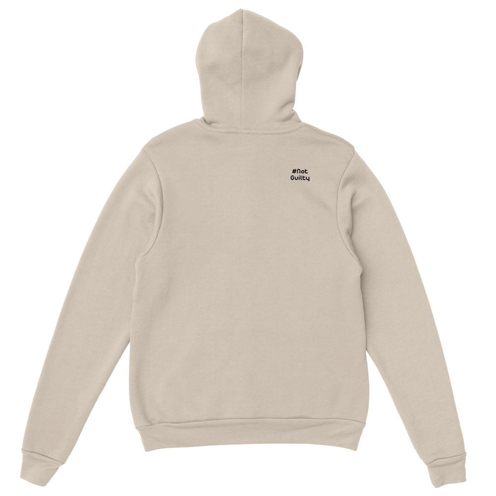 Back shoulder: #NotGuilty, Zen Koala Australia feel-good clothing