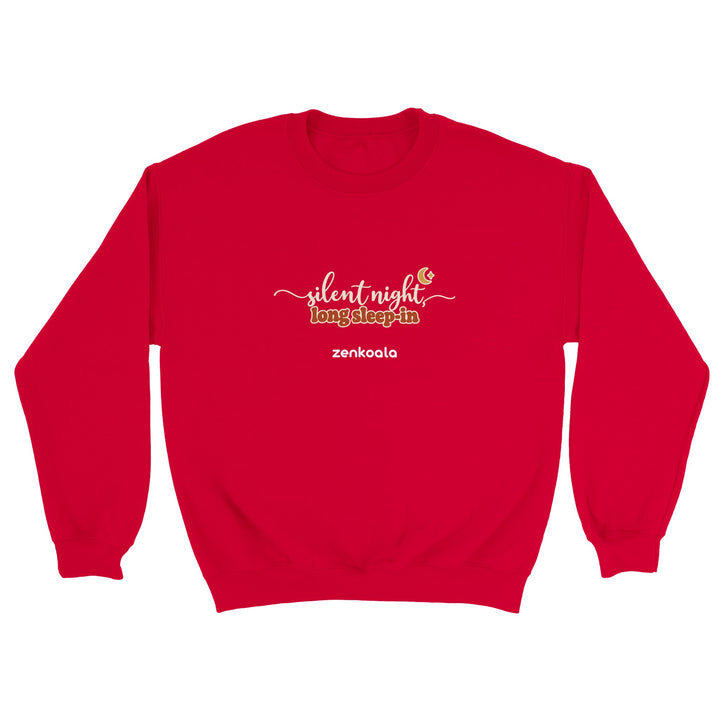 Silent Night Long Sleep-In feel-good sweatshirt in red, Zen Koala Australia