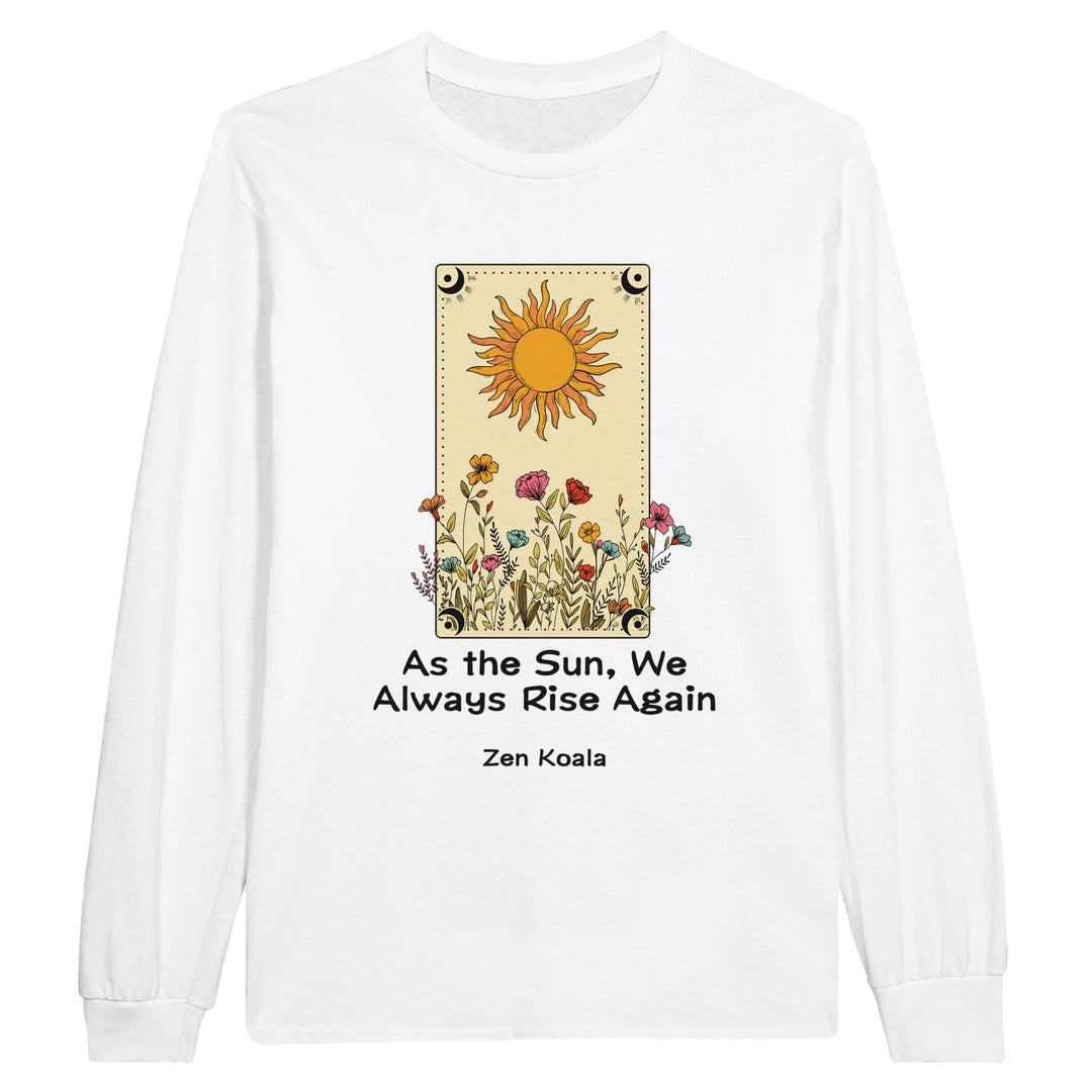 As The Sun feel-good long sleeve tee — warm, bright and quietly hopeful, Zen Koala Australia