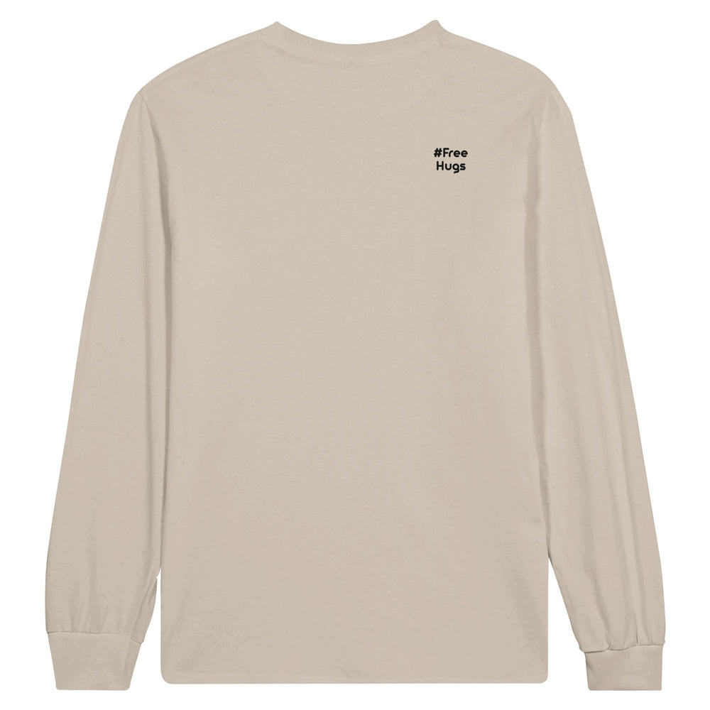 Back shoulder: #FreeHugs, Zen Koala Australia feel-good clothing