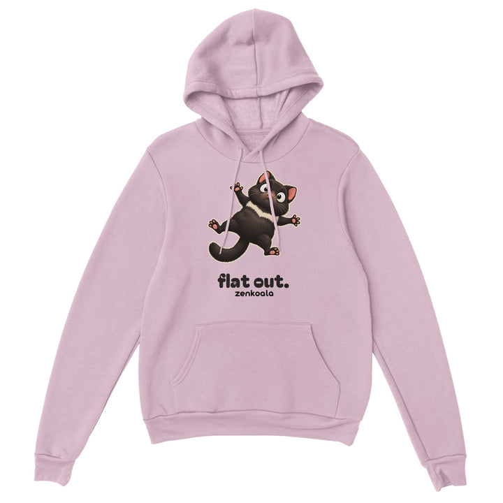 Flat Out feel-good hoodie in light pink, Zen Koala Australia