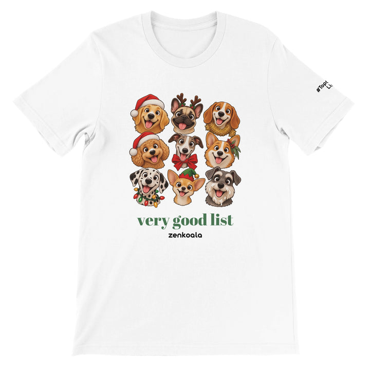 Very Good List feel-good tee in white, Zen Koala Australia