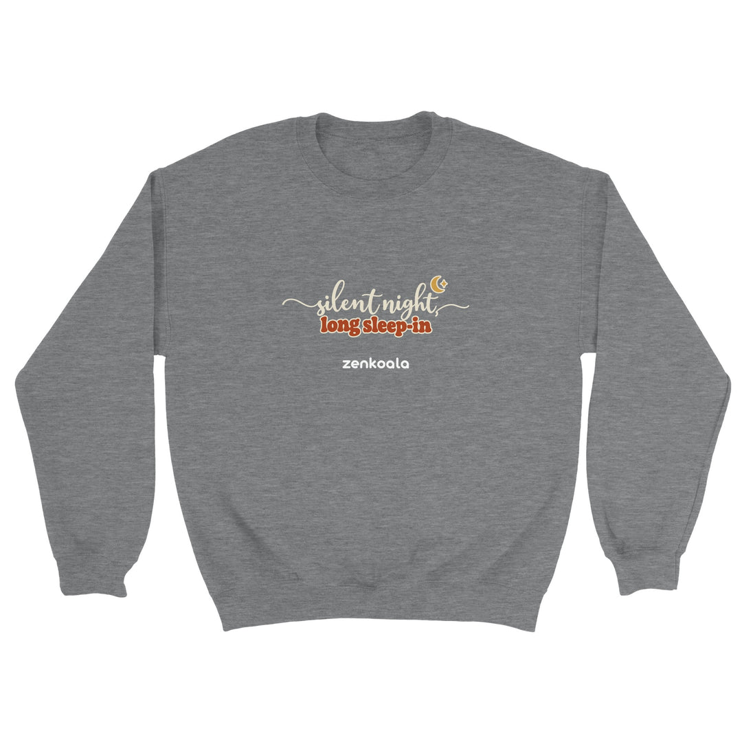 Silent Night Long Sleep-In feel-good sweatshirt in sport grey, Zen Koala Australia