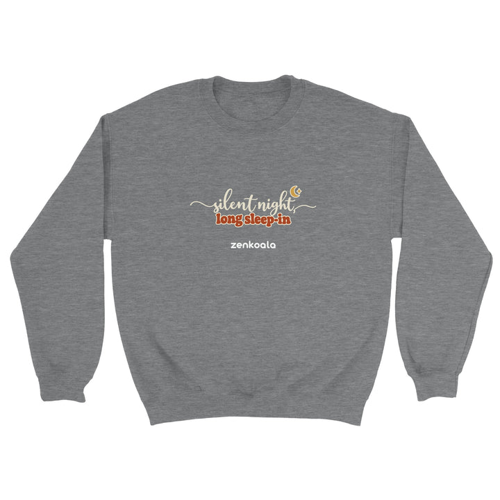 Silent Night Long Sleep-In feel-good sweatshirt in sport grey, Zen Koala Australia