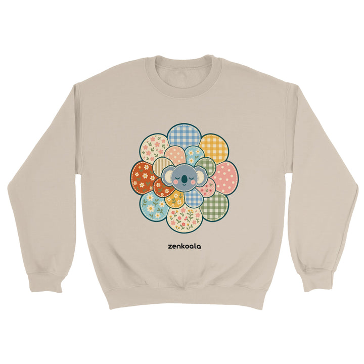Zen Mandala Flower feel-good sweatshirt in sand, Zen Koala Australia