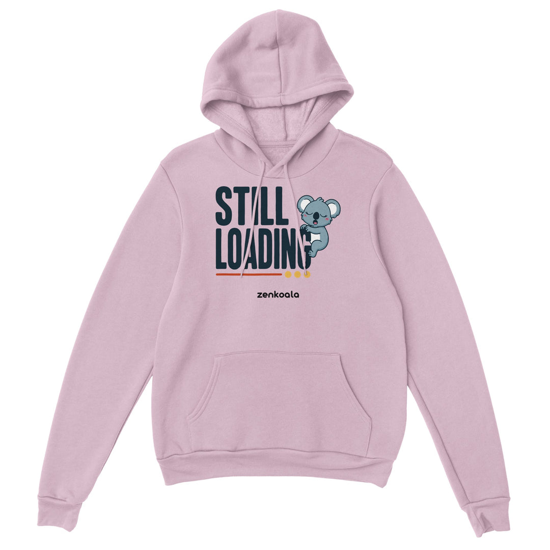 Still Loading Koala feel-good hoodie in light pink, Zen Koala Australia