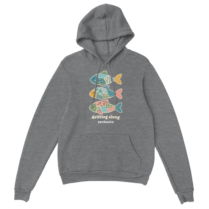 Drifting Along Fish feel-good hoodie in sport grey, Zen Koala Australia