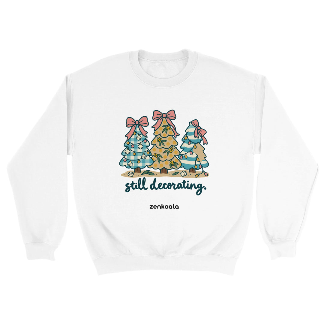 Still Decorating feel-good sweatshirt in white, Zen Koala Australia