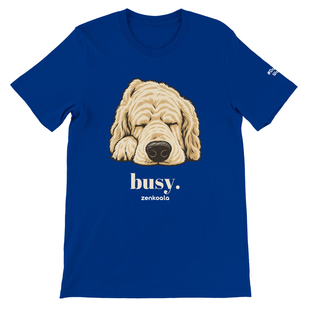Busy feel-good tee in true royal, Zen Koala Australia