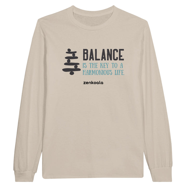 Balance feel-good long sleeve tee in sand, Zen Koala Australia