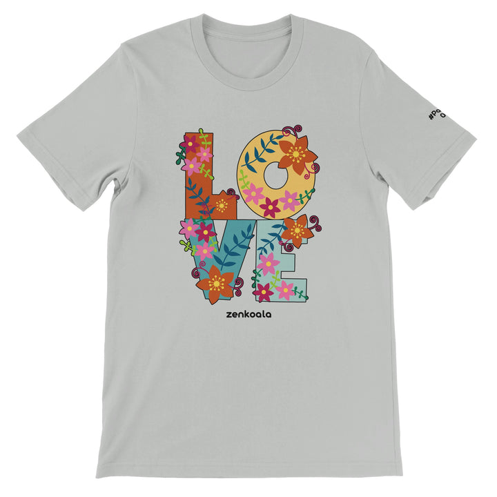 Love feel-good tee in silver, Zen Koala Australia