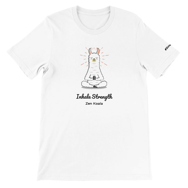 Breathe feel-good t-shirt in white — Zen Koala Australia