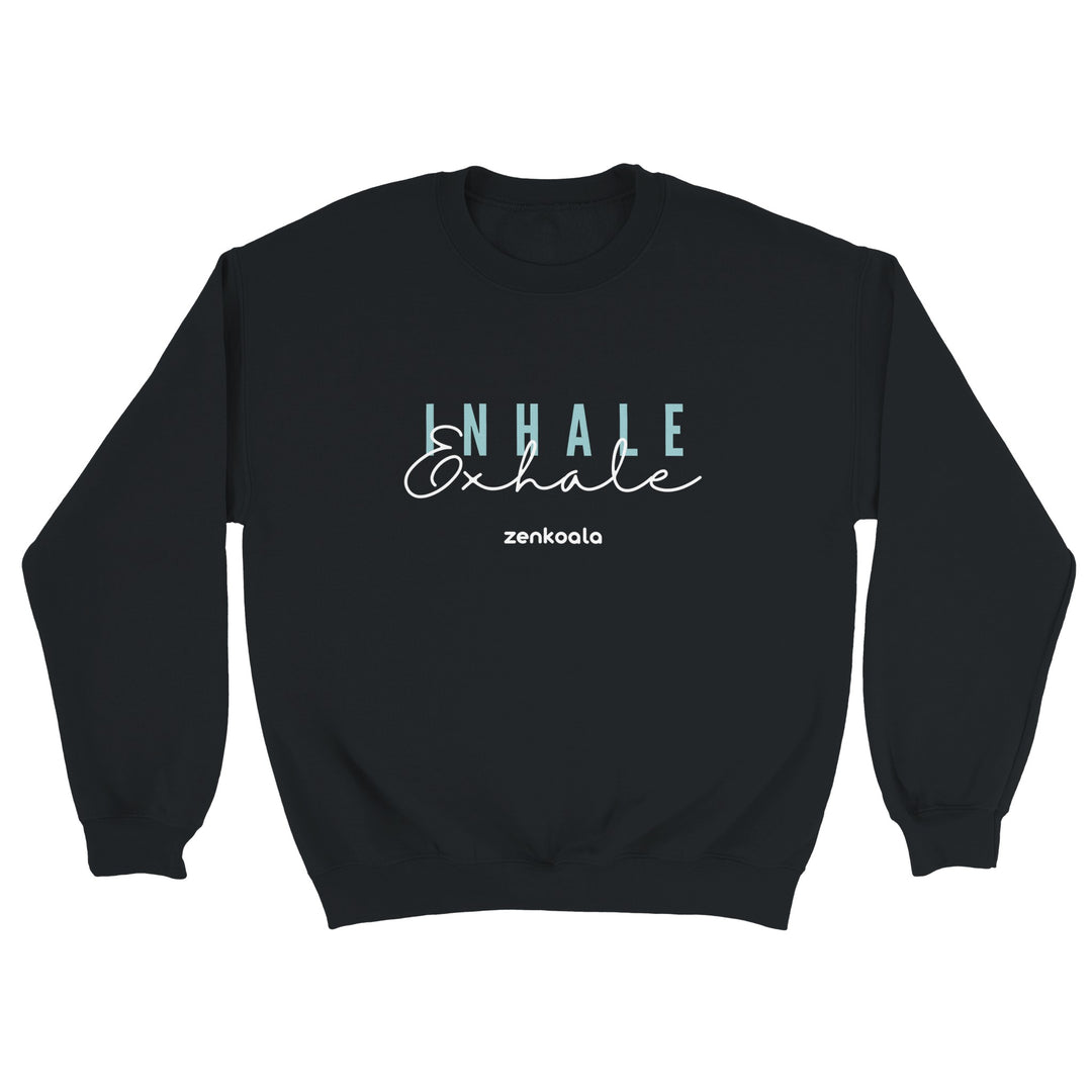 Exhale feel-good sweatshirt in black, Zen Koala Australia