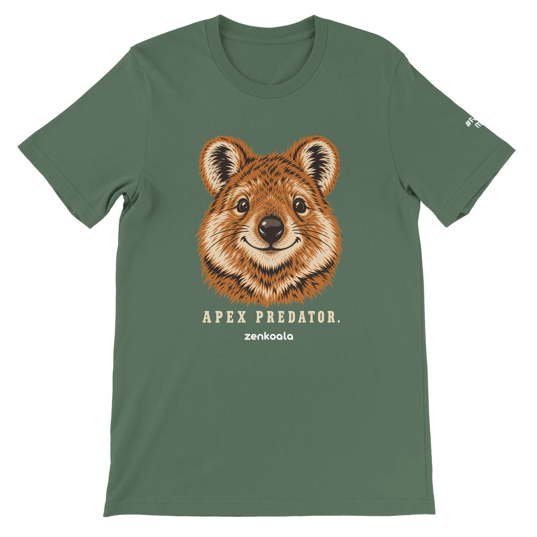 Apex Predator feel-good tee in military green, Zen Koala Australia