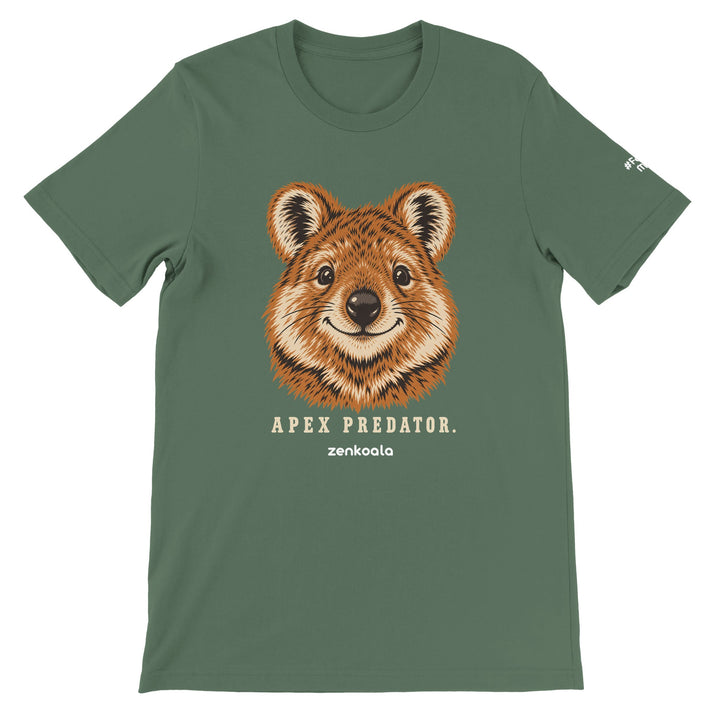 Apex Predator feel-good tee in military green, Zen Koala Australia