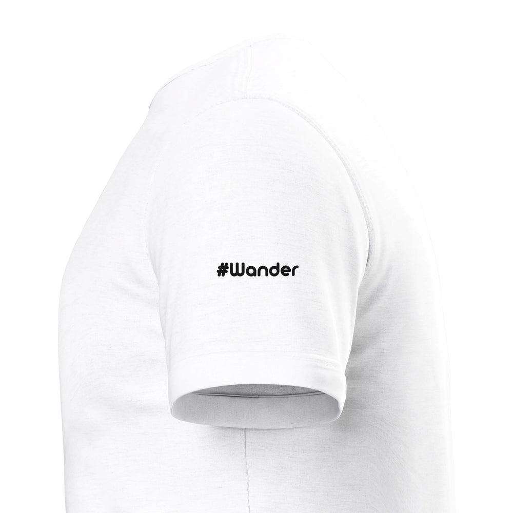 Sleeve close-up: #Wander — Zen Koala Australia feel-good clothing