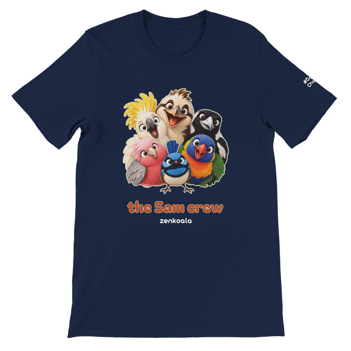 The 5am Crew feel-good tee in navy, Zen Koala Australia