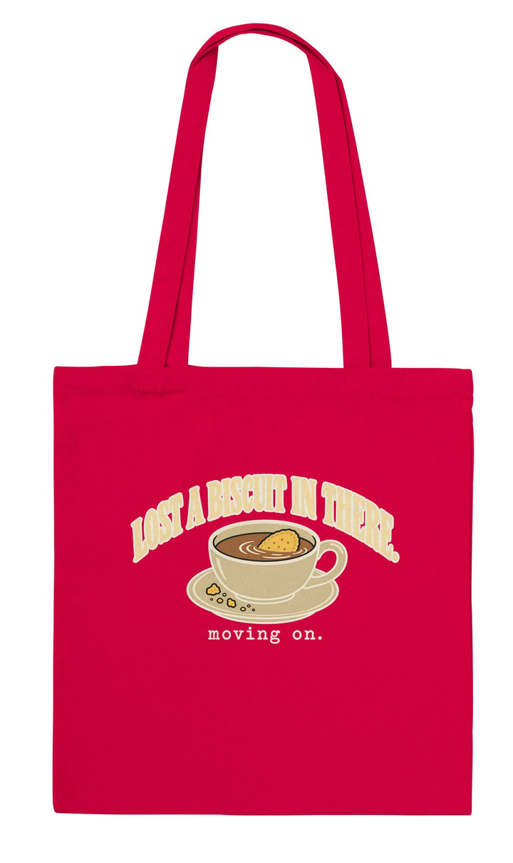 Lost a Biscuit in There feel-good tote bag in red, Zen Koala Australia