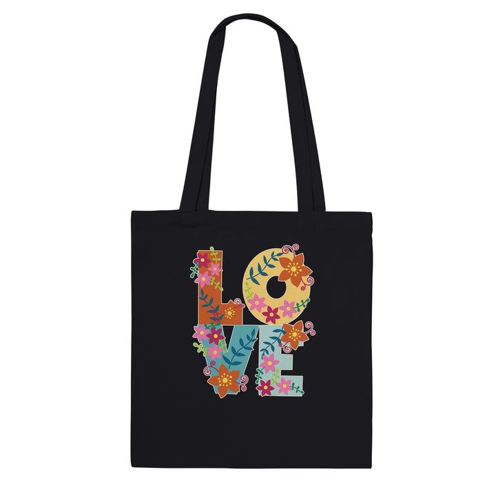 Love feel-good tote bag in black, Zen Koala Australia