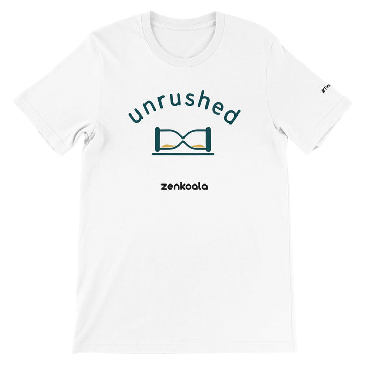 Unrushed feel-good tee in white — Zen Koala Australia